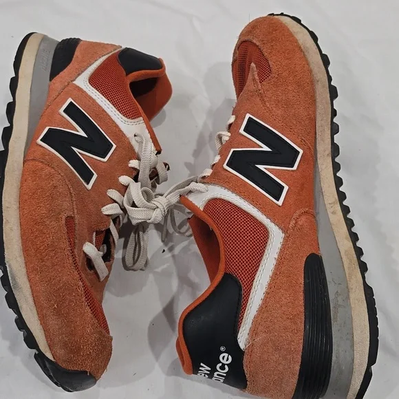 New Balance 574 Orange And Black sneakers 12 - Picture 9 of 9